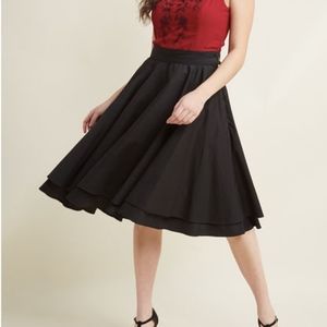 Black layered skirt